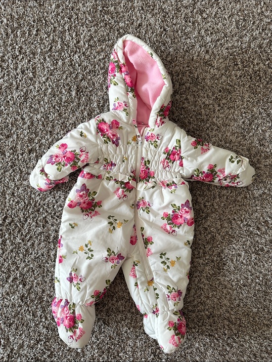 Rothschild Other - Rothschild Floral Kids Snowsuit - White and Pink